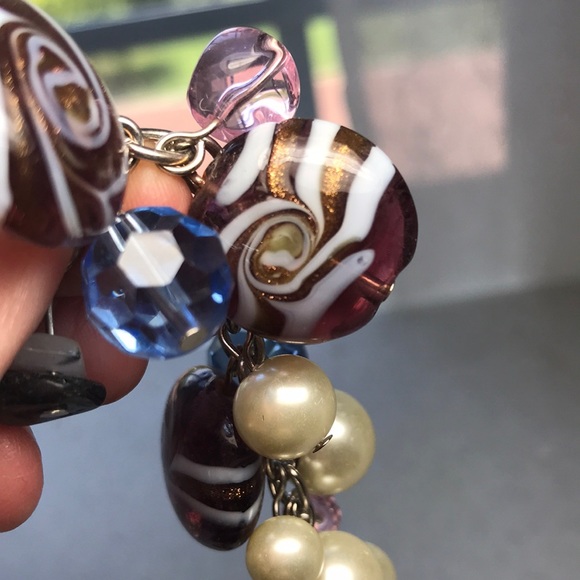 π₯Spun Glass and acrylic Beaded Bracelet